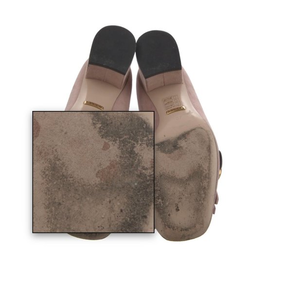 GUCCI Double G Logo Suede Pumps Size: 7 | IT 37 Marmont - Picture 6 of 15